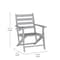 Flash Furniture Tolleson 7 Pc Adirondack Set w/72-in Rectangle Recycled HDPE Table and 6 Chairs w/Cupholders, Gry LE-HMP-158-2037-GRY-GG - alternate 4